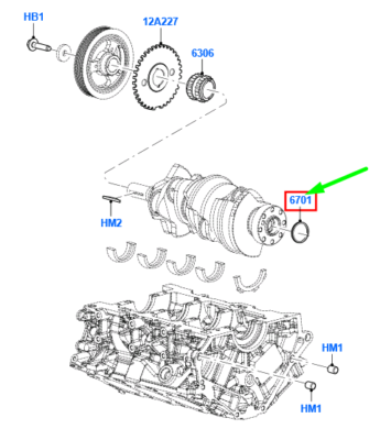 Phớt Đuôi Trục Cơ 2.5L Ford Mondeo Mã phụ tùng 4605210