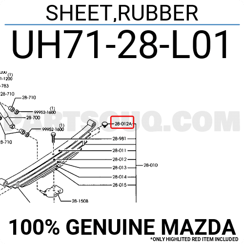 Nhựa Kê Nhíp Ford Everest Mã phụ tùng UH7128L01