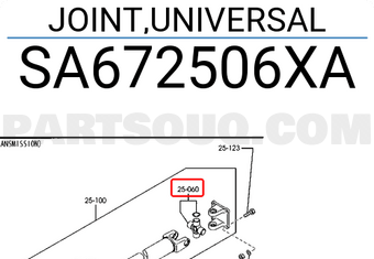 Bi Các Đăng 27 X 82 Ford Everest Mã phụ tùng SA672506XA