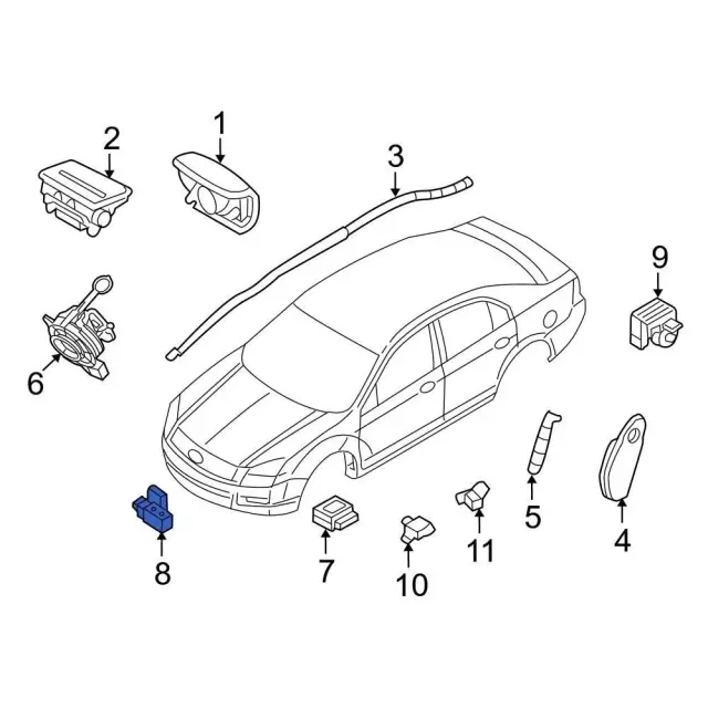 Cảm Biến Kích Nổ Túi Khí Ford Ranger Mã phụ tùng 9L3Z14B345A