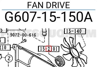 Ly Tâm Quạt Gió Động Cơ Máy Xăng Ford Everest Mã phụ tùng g60715150a