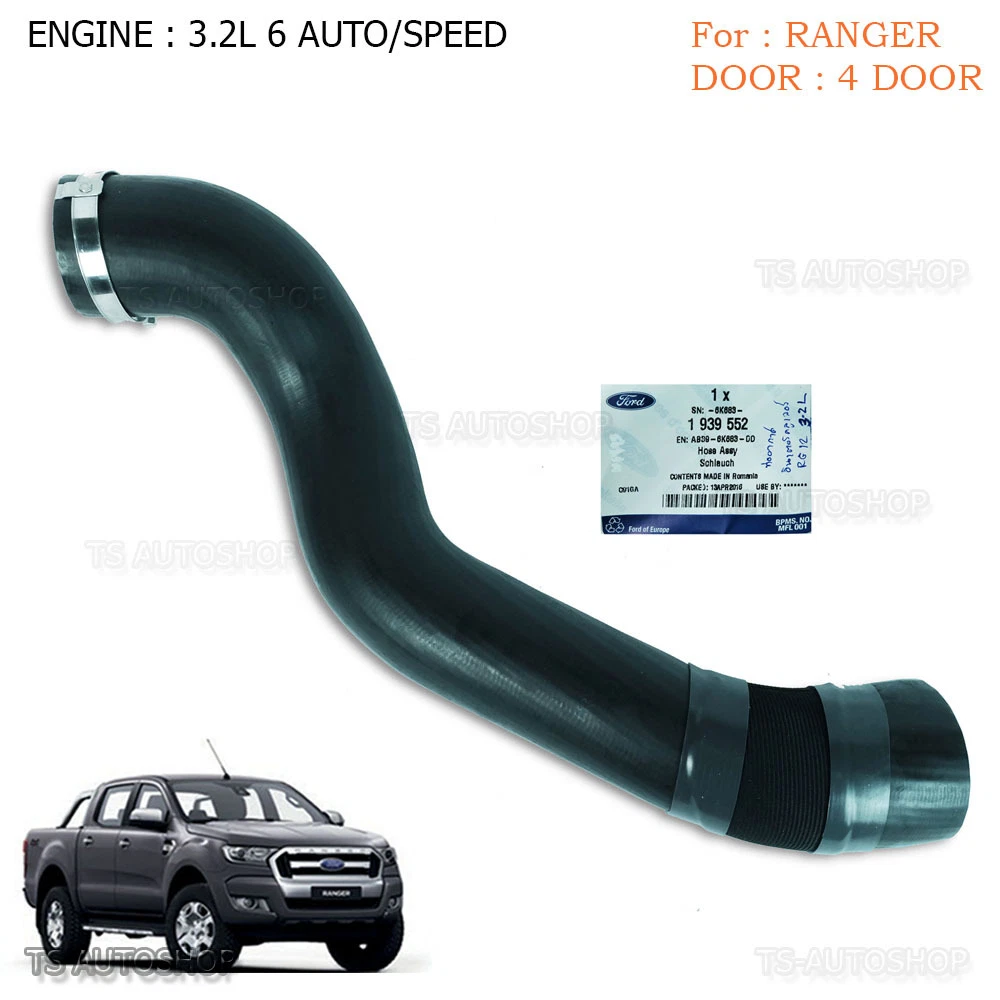 Ống Hút Gió Vào Turbo Bên Phải Ford Ranger Mã phụ tùng AB396C646EC