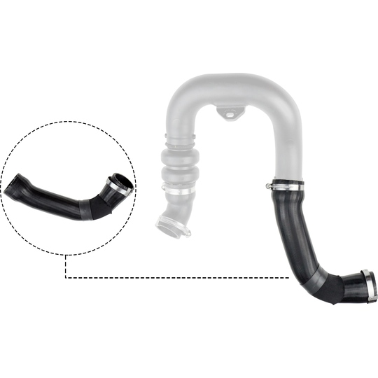 Ống Hút Gió Vào Turbo Bên Phải Ford Ranger Mã phụ tùng AB396C646EC