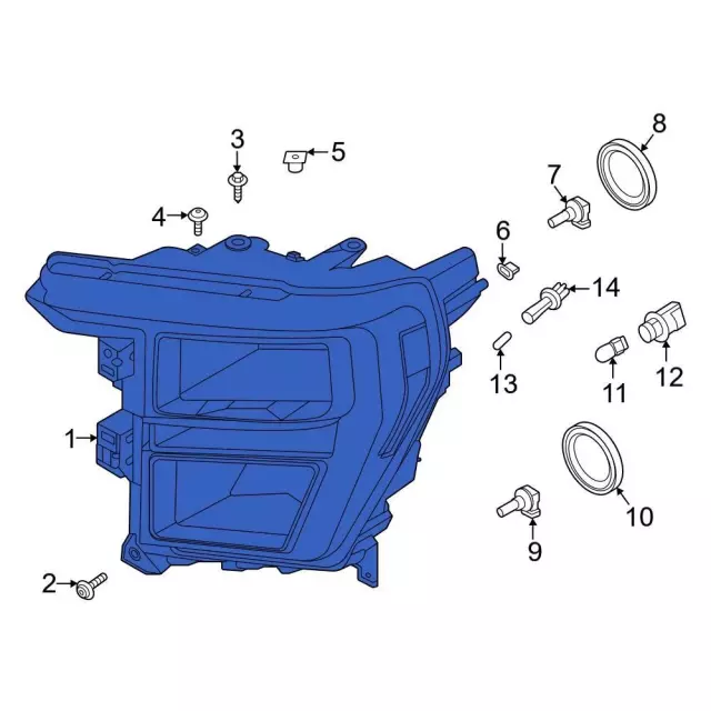 Đèn Pha Phải 2.0 Ford Ranger Mã phụ tùng JB3Z13008F