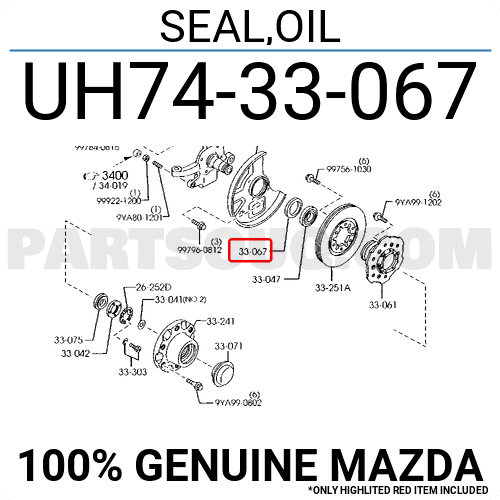 Phớt May Ơ Trước Ford Everest Mã phụ tùng UH7433067