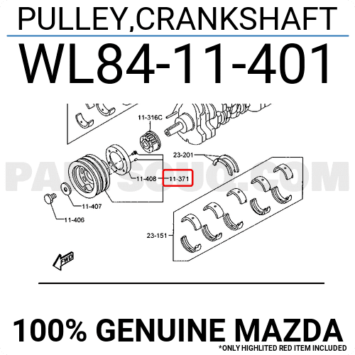Buli Trục Cơ Ford Ranger Mã phụ tùng WL8411401B