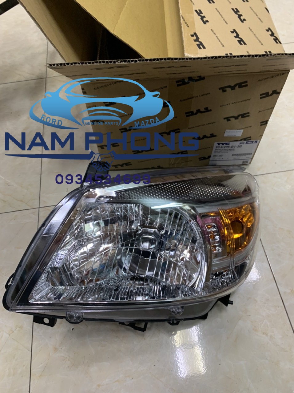 Đèn Pha Phải Ford Ranger Mã phụ tùng UF6A510K0