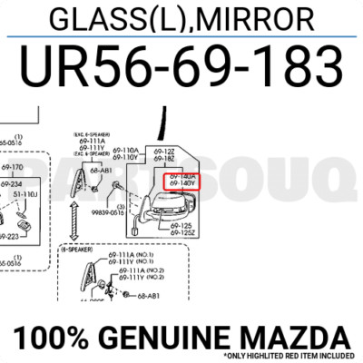 Mặt Gương Trái Ford Everest Mã phụ tùng ur5669183