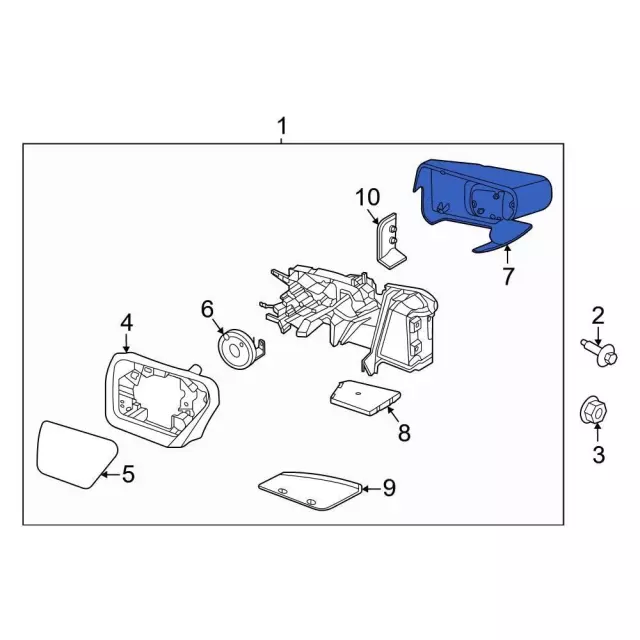 Ốp Gương Chiếu Hậu Phải Ford Ranger Mã phụ tùng AB3Z17D742