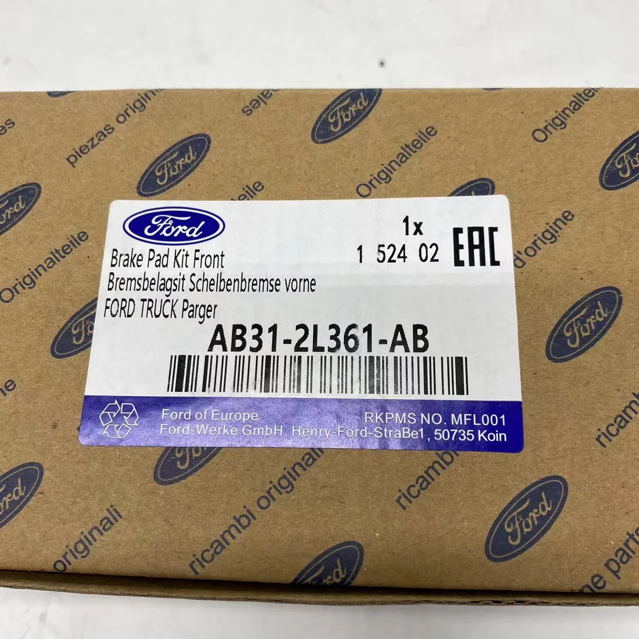 Má Phanh Trước Ford Ranger Mã phụ tùng AB312L361AB