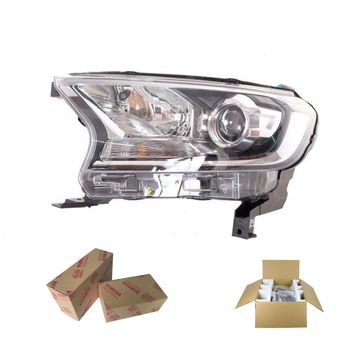 Đèn Pha Phải - Có Bexenon Ford Ranger Mã phụ tùng eb3b13w029sm