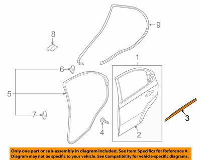 Nẹp Ngoài Kính Cửa Sau Phải Chevrolet Aveo Mã phụ tùng 96649131