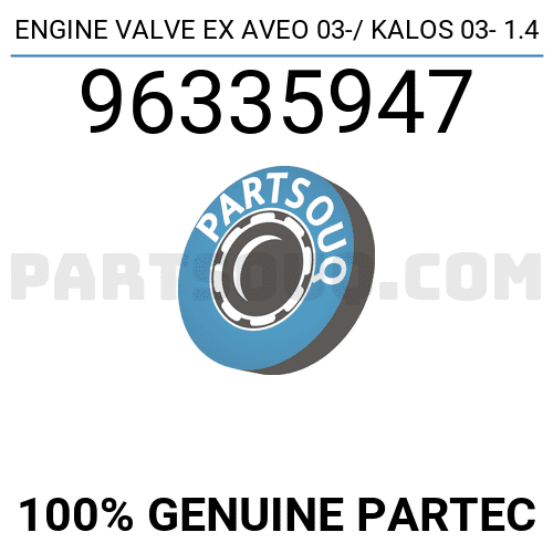 Xu Páp Hút Chevrolet Aveo Mã phụ tùng 96335947