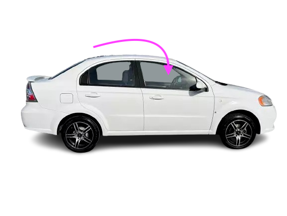 Kính Cánh Cửa Trước Phải Chevrolet Aveo Mã phụ tùng 96541676