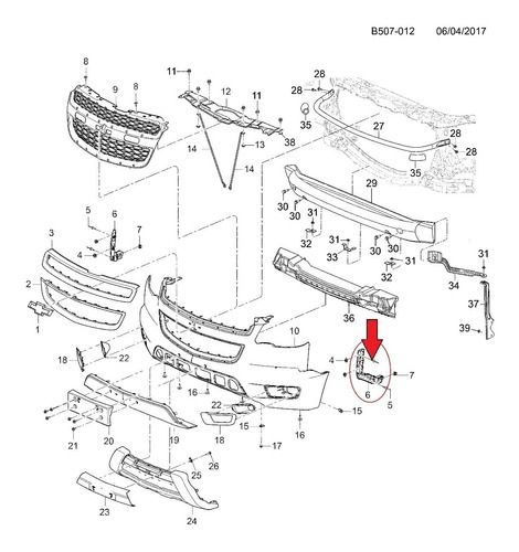 Giá Bắt Cản Trước Phải Chevrolet Colorado Mã phụ tùng 52037594
