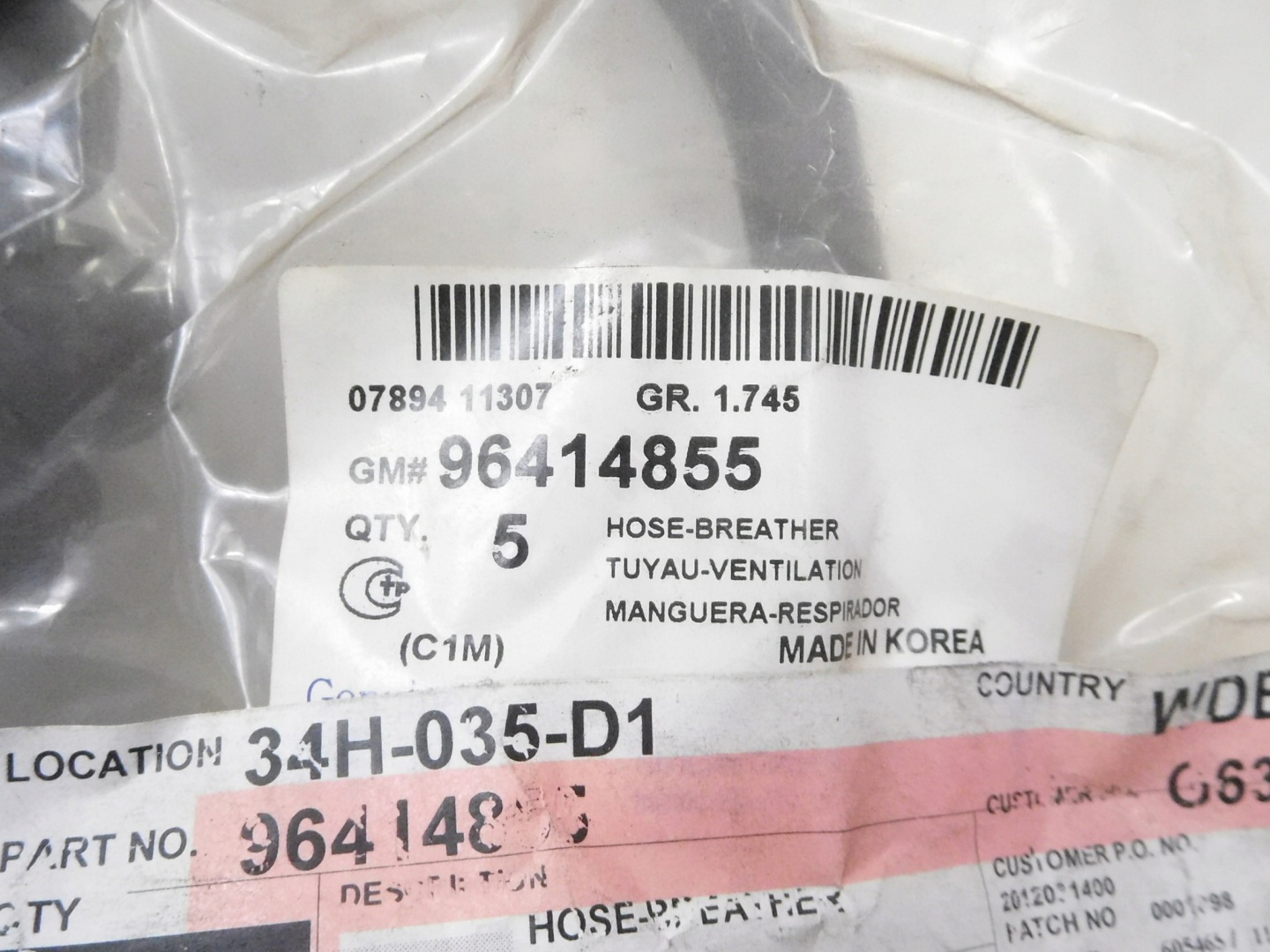 Ống Phân Phối Khí Chevrolet Spark Mã phụ tùng 96414855