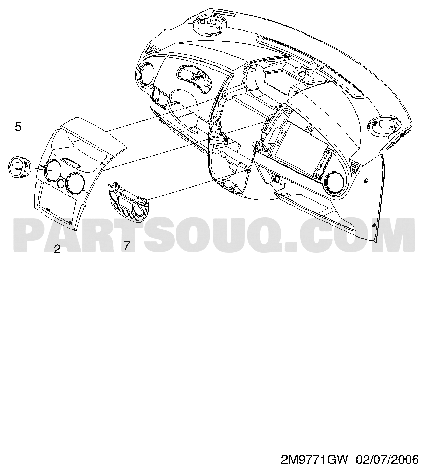 Gương Chiếu Hậu Phải - Cơ Chevrolet Spark Mã phụ tùng 96600426