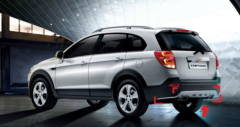 Ốp Trang Trí Cản Sau Chevrolet Captiva Mã phụ tùng 95489523