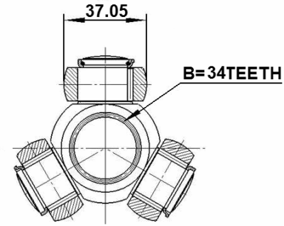 Láp Ngoài 27 X 34 X 35 Chevrolet Captiva Mã phụ tùng 93743413