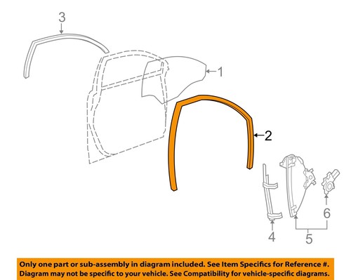 Gioăng Trượt Kính Trước Phải Chevrolet Captiva Mã phụ tùng 96624301