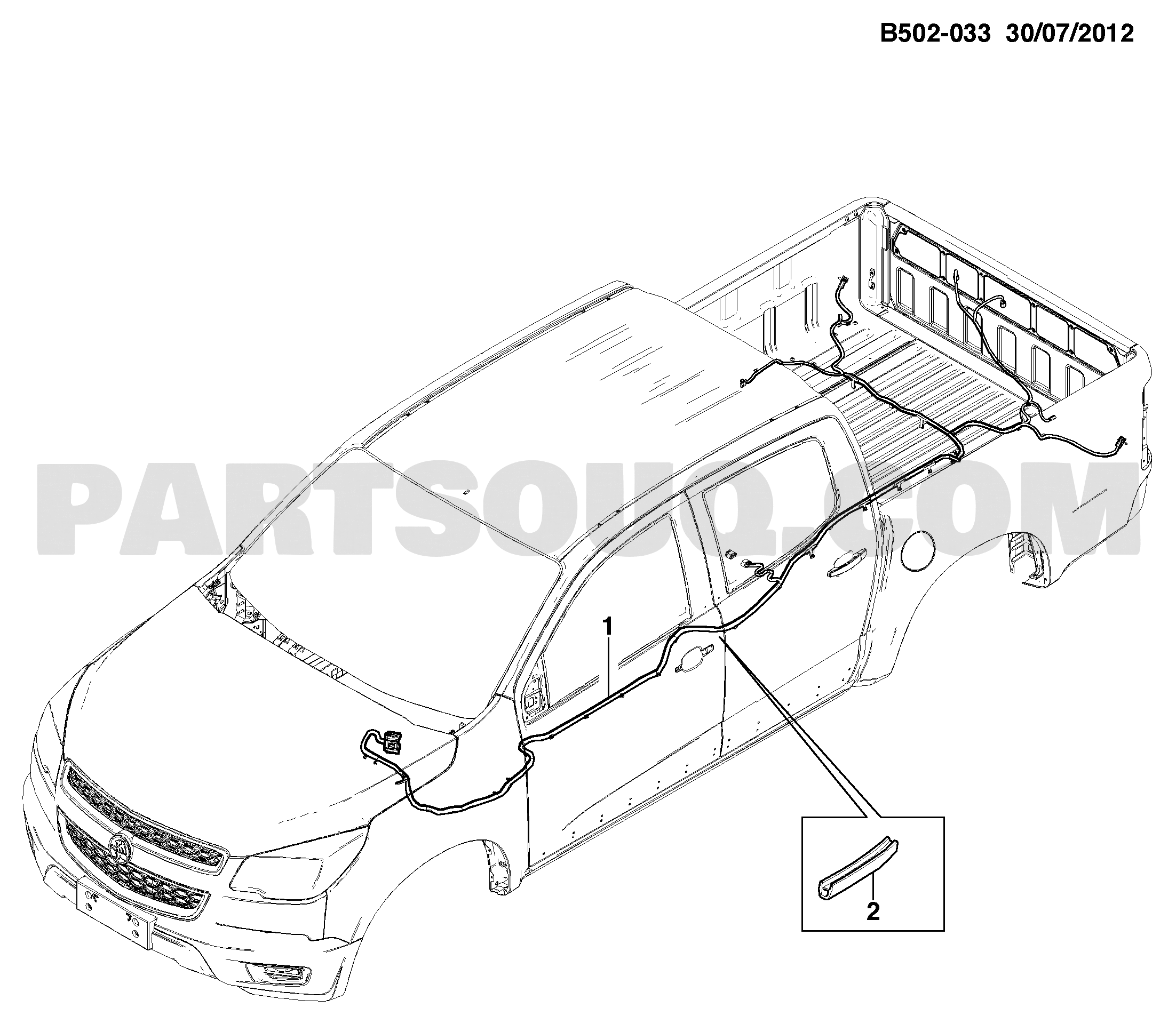 Bộ Lưỡi Gạt Mưa Chevrolet Colorado Mã phụ tùng 52099584