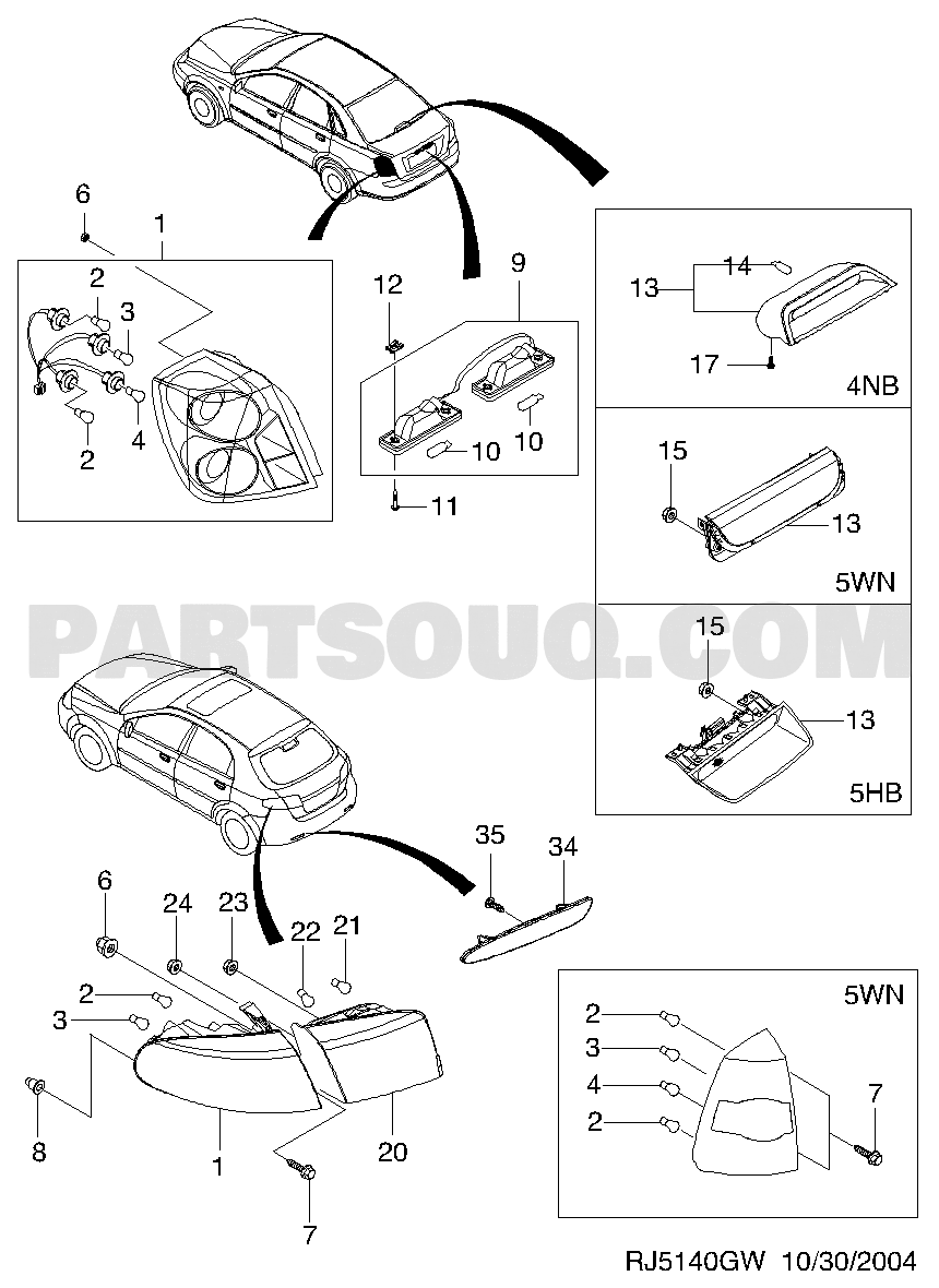 Chắn Nắng Trong Xe Phải Chevrolet Lacetti Mã phụ tùng 96615772