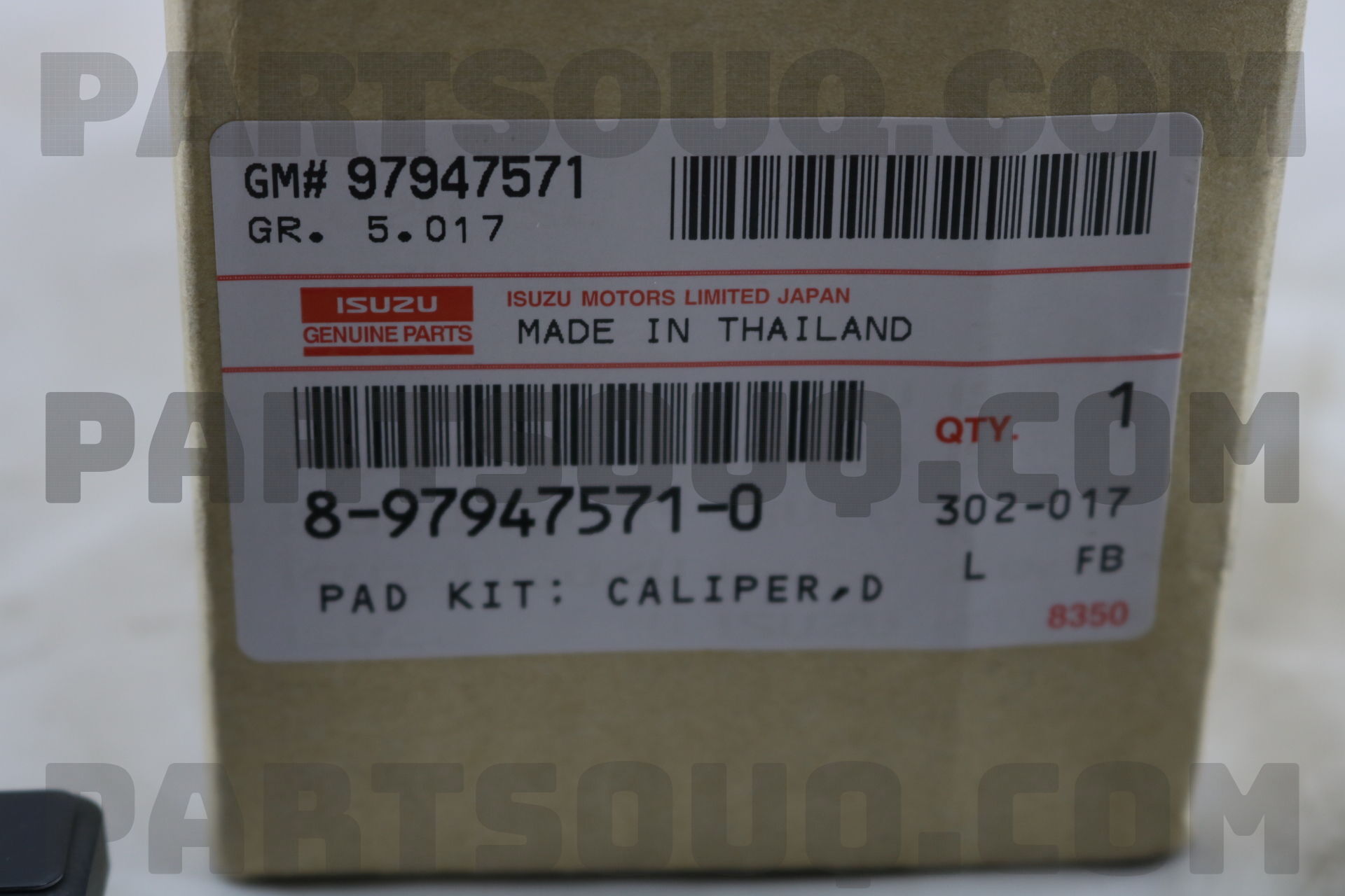 Má Phanh Trước Bản Dài 15.1Cm Chevrolet Colorado Mã phụ tùng 8979475710