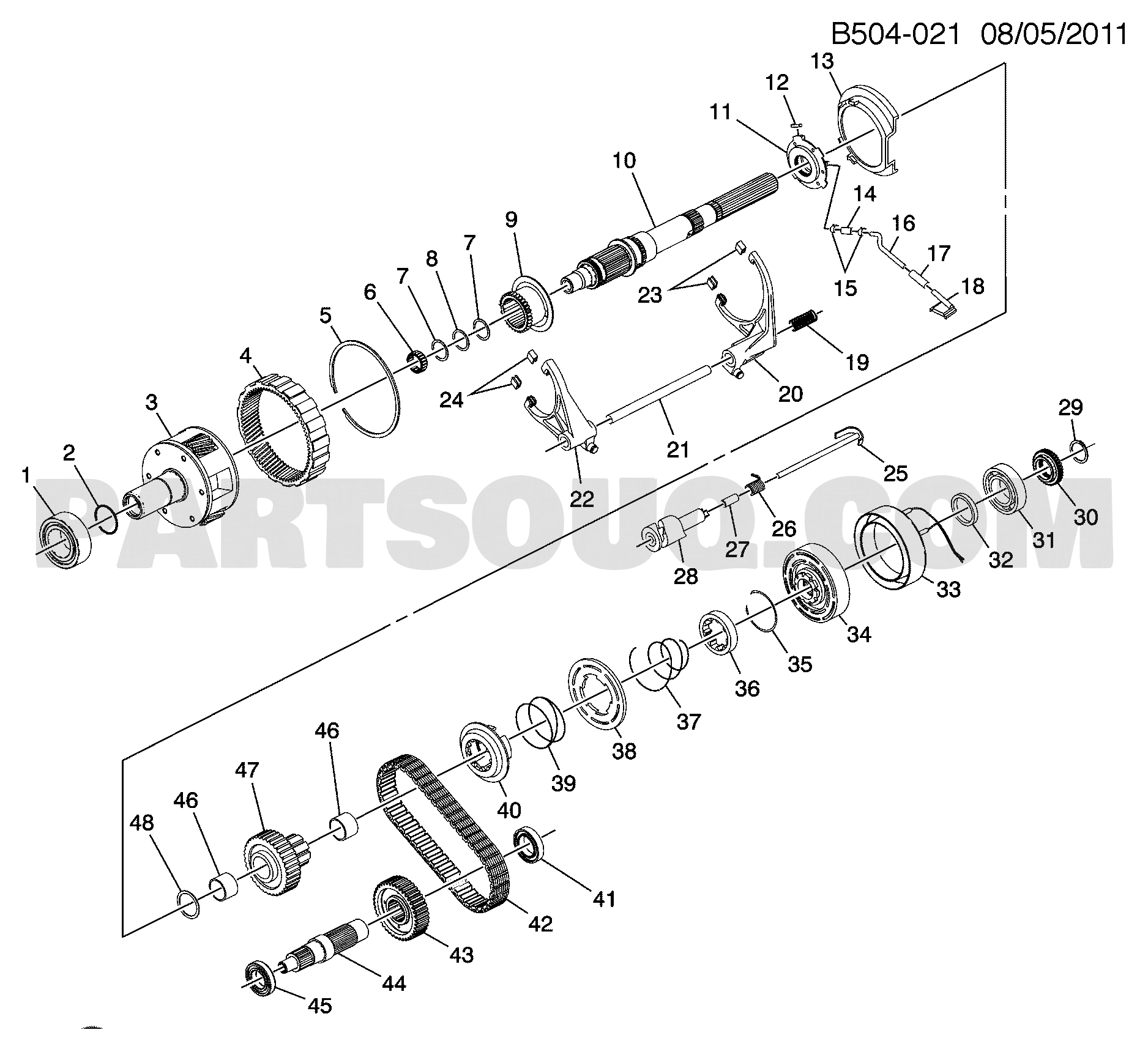 Lò Xo Bên Trong Cần Chuyên Ly Hợp Chevrolet Colorado Mã phụ tùng 94767737