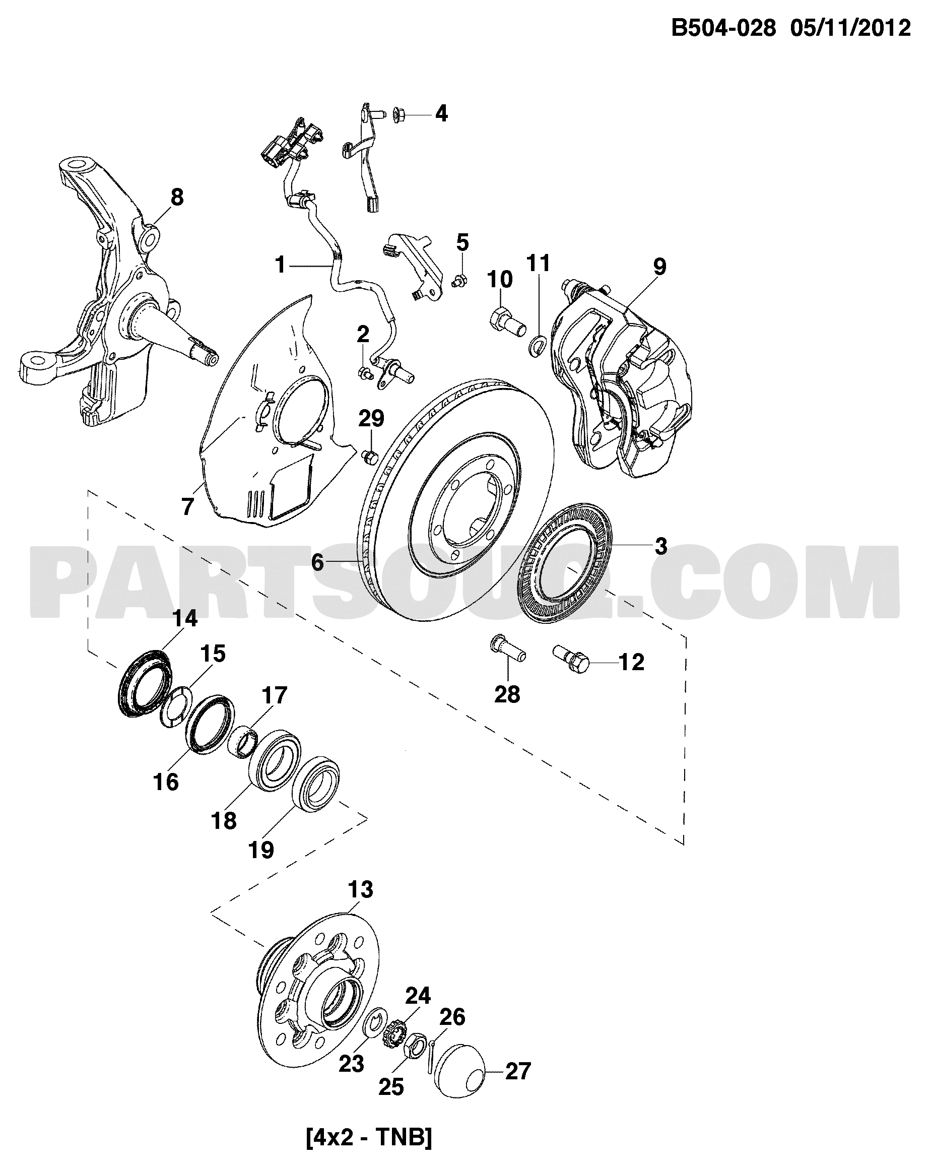 Lò Xo Bên Trong Cần Chuyên Ly Hợp Chevrolet Colorado Mã phụ tùng 94767737