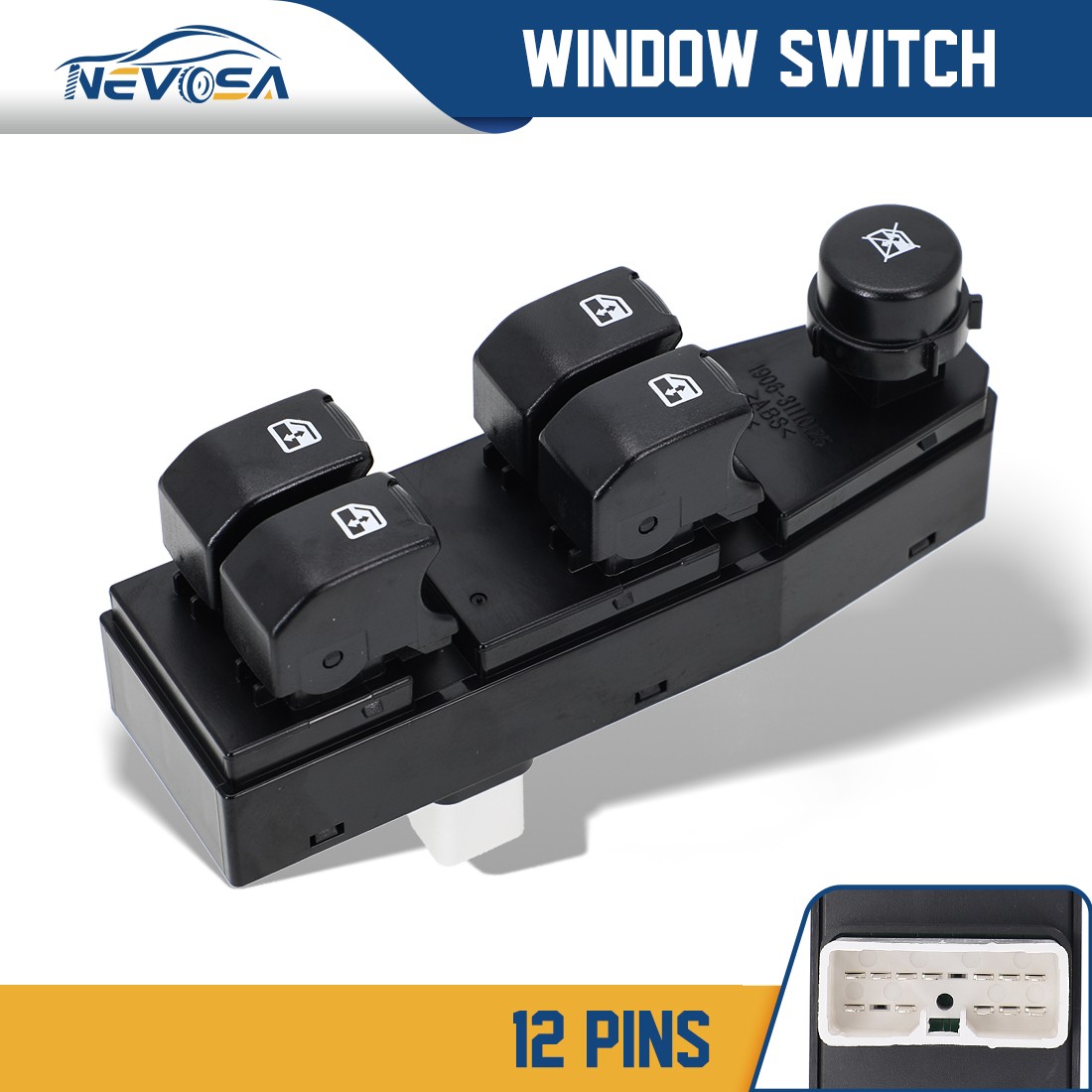 Cụm Công Tắc Lên Xuống Kính Tổng Không Lock Chevrolet Spark Mã phụ tùng 96942497