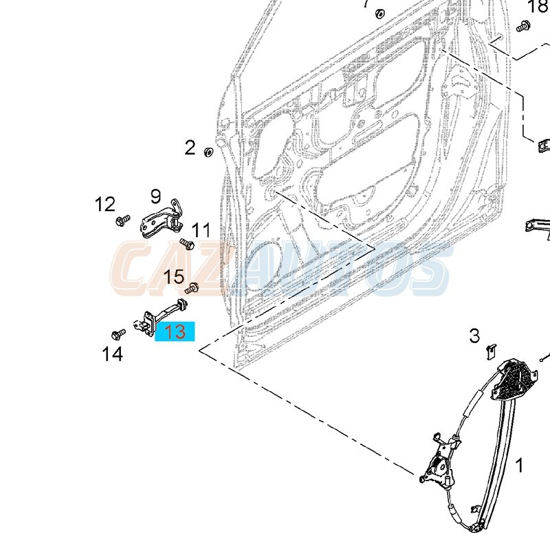 Hạn Chế Hành Trình Trước Trái Chevrolet Captiva Mã phụ tùng 95929941