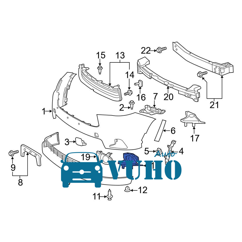 Ốp Đèn Gầm Phải Chevrolet Colorado Mã phụ tùng 94717480