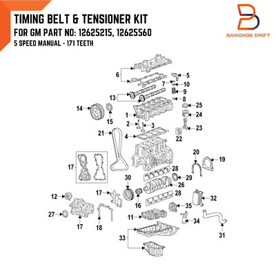 Dây Cam Chevrolet Colorado Mã phụ tùng 12625215