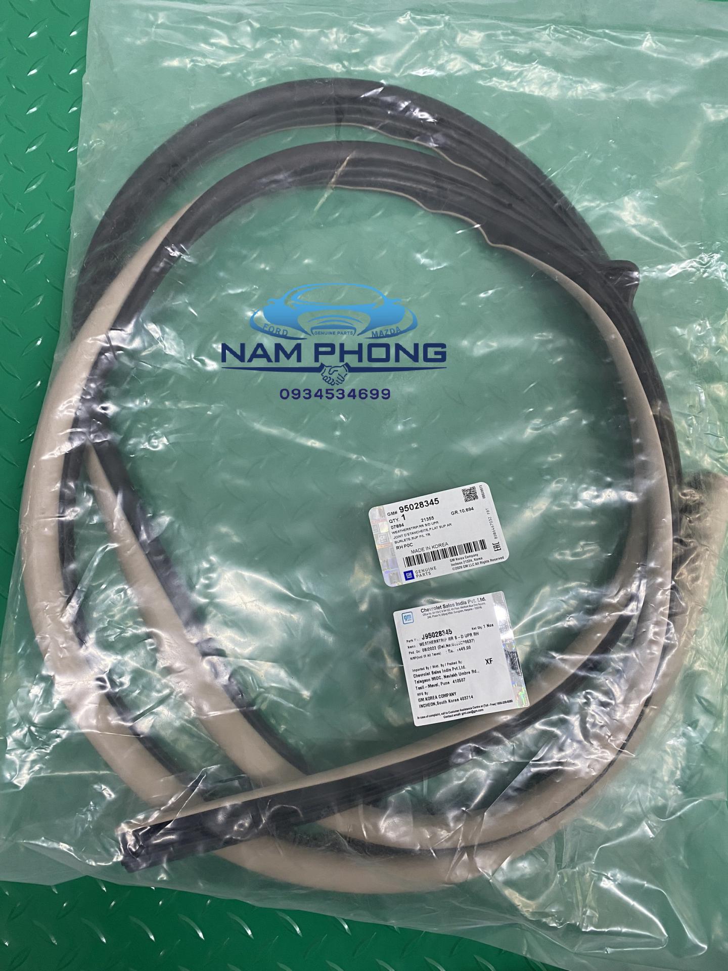 Gioăng Khung Cánh Cửa Sau Phải Chevrolet Captiva Mã phụ tùng 95028345