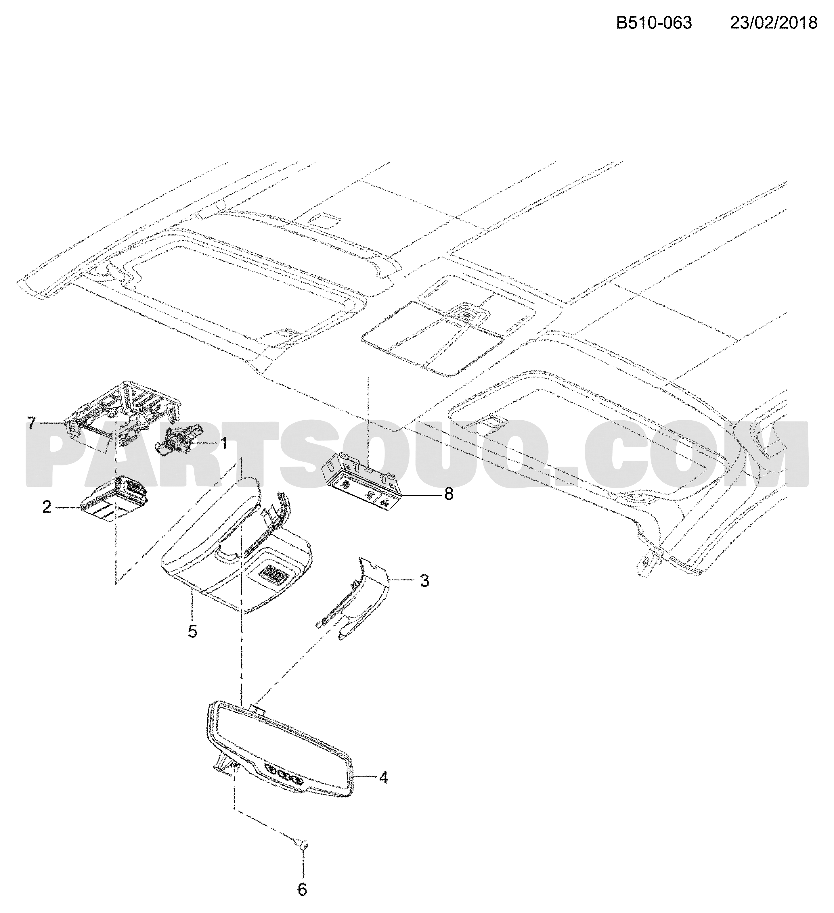 Ốp Gương Chiếu Hậu Trái Có Mạ Chevrolet Colorado Mã phụ tùng 94769819