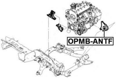 Chân Máy Trước Trái Bắt Hộp Sô Chevrolet Cruze Mã phụ tùng 96626809