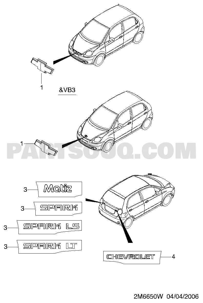 Gioăng Cốp Hậu Chevrolet Spark Mã phụ tùng 96600051