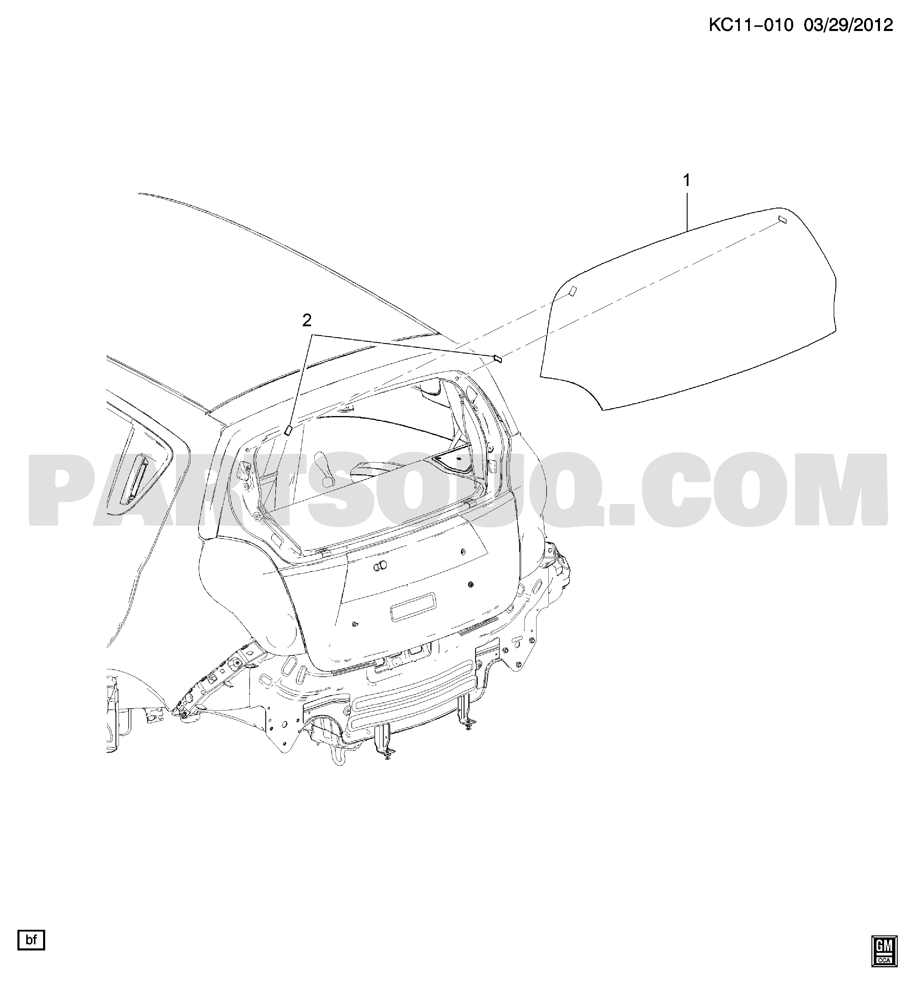 Tay Mở Cửa Cốp Hậu (Cửa Thùng Sau) Chevrolet Spark Mã phụ tùng 94522303