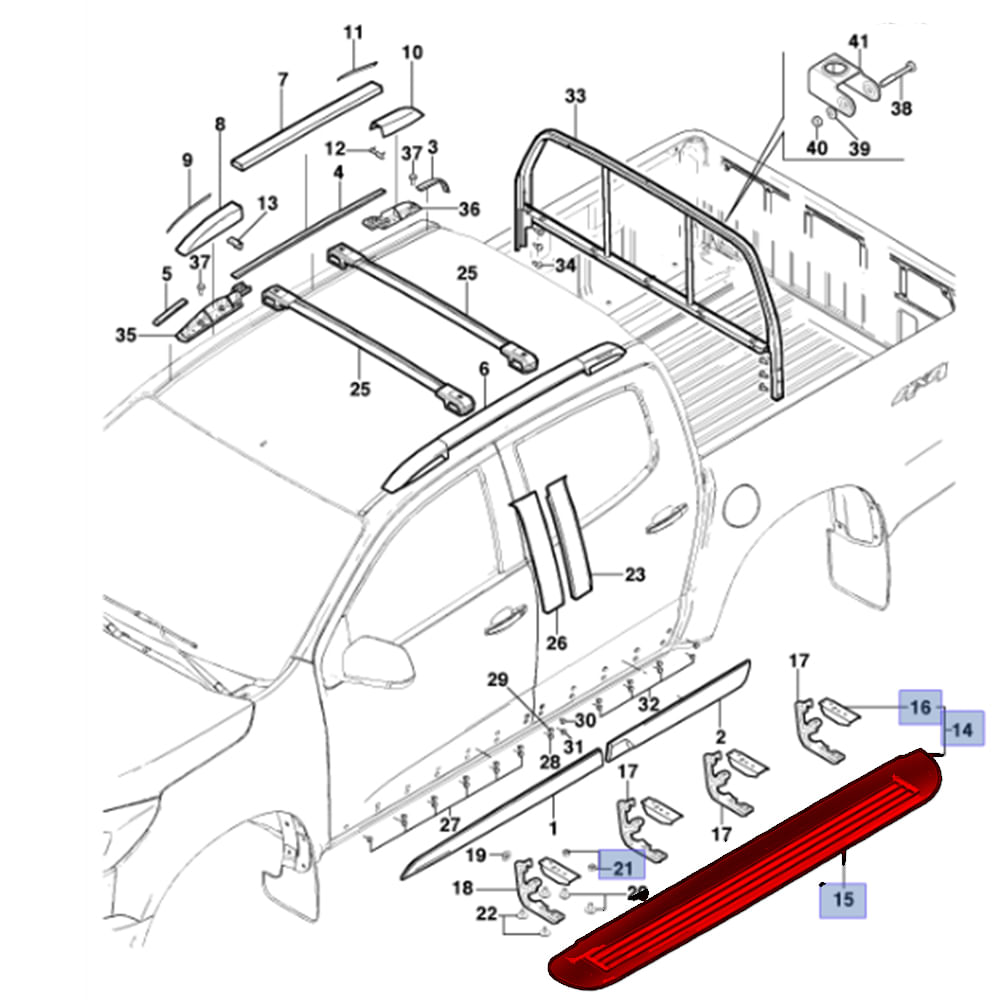 Bệ Bước Chân Trái Chevrolet Colorado Mã phụ tùng 52141723