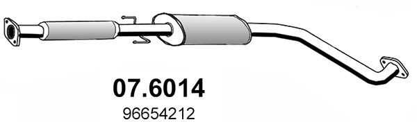 Ống Xả Đoạn Giữa Chevrolet Aveo Mã phụ tùng 96654212
