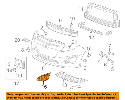Ốp Đèn Gầm Ko Đèn Bên Phải Chevrolet Spark Mã phụ tùng 95078763