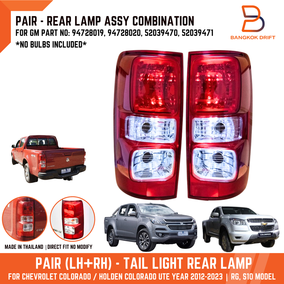 Đèn Hậu Không Led Phải Chevrolet Colorado OEM 94728019-tyc
