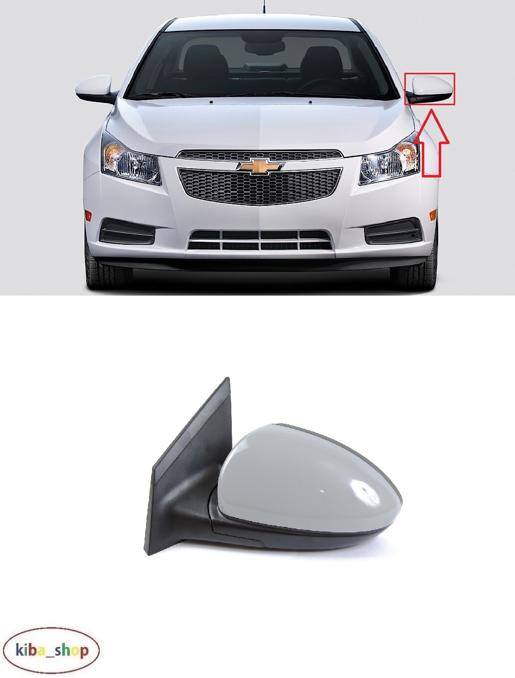 Gương Chiếu Hậu Phải - 7 Giắc Điện Chevrolet Cruze Mã phụ tùng 96893053