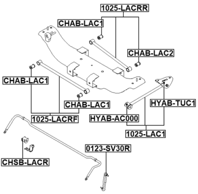 Thanh Giằng Ngang Sau - Dài Chevrolet Lacetti Mã phụ tùng 96550049