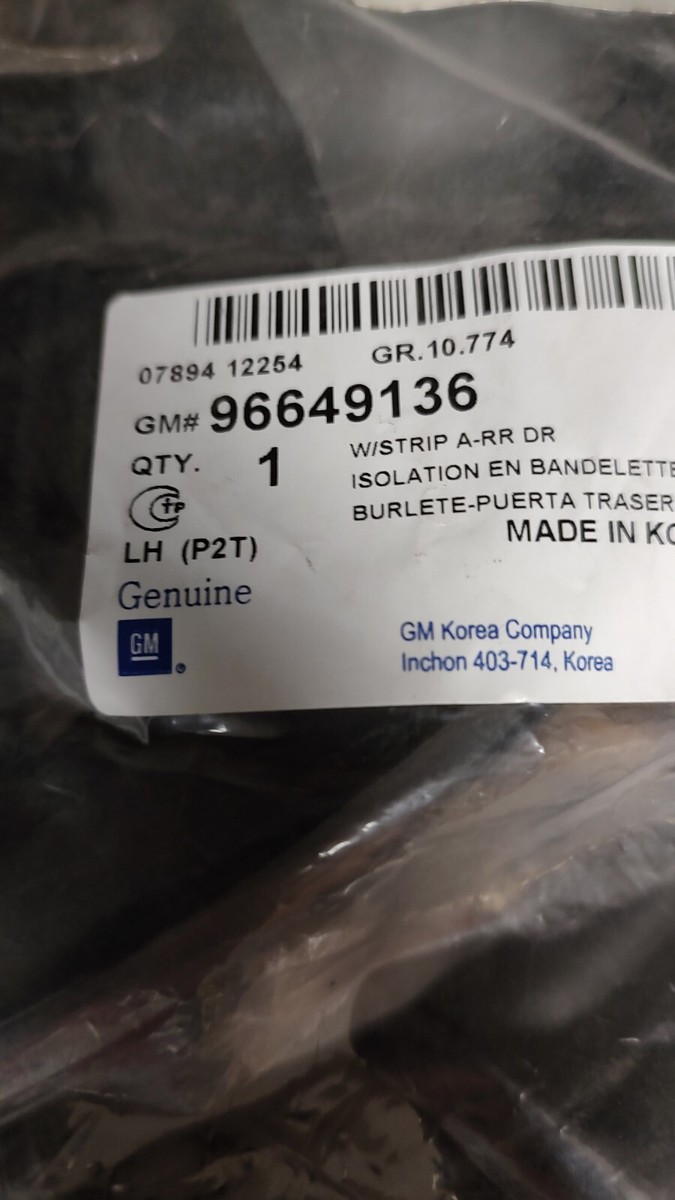 Gioăng Cửa Sau Trái Daewoo Gentra Mã phụ tùng 96649136