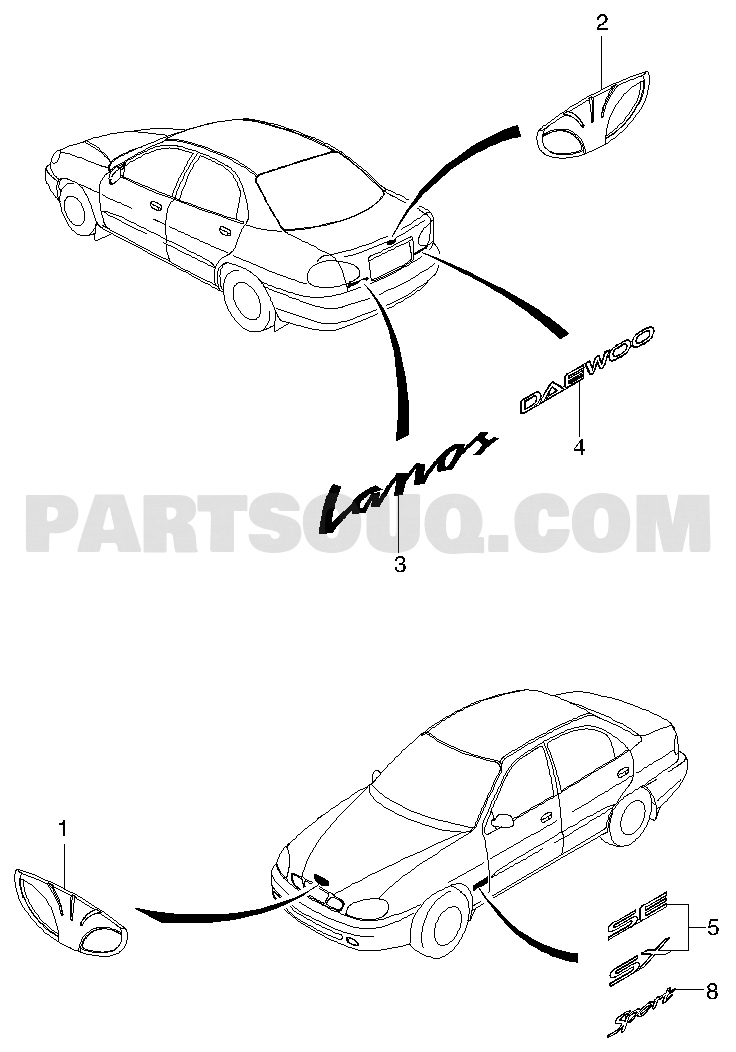 Nắp Bình Xăng Ngoài Daewoo Lacetti Mã phụ tùng 96278742