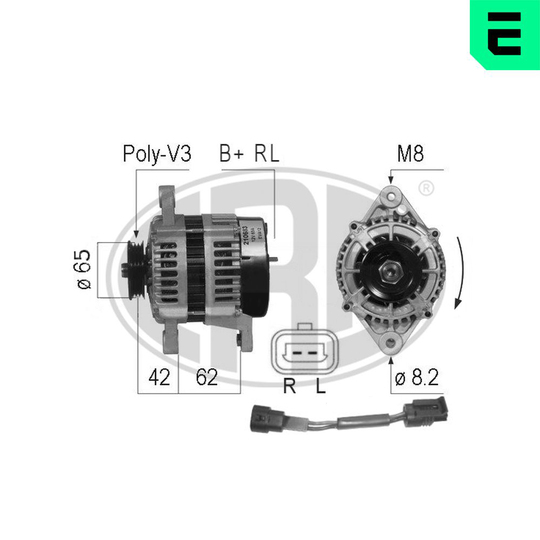 Máy Phát Điện Daewoo Matiz Mã phụ tùng 96567255-old
