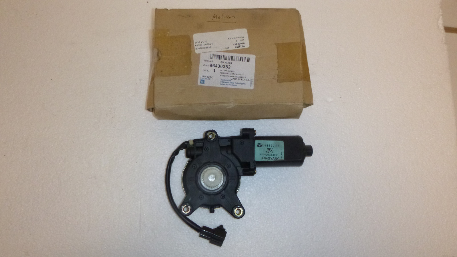 Mô Tơ Nâng Hạ Kính Cánh Cửa Trước Phải Bánh Răng Daewoo Nubira Mã phụ tùng 96430382