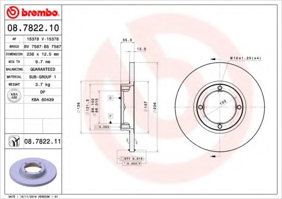 Đĩa Phanh Trước Daewoo Matiz OEM 96284392-OE