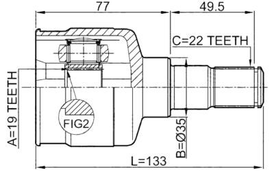 Láp Trong 22*19*35 Daewoo Matiz OEM 96396135